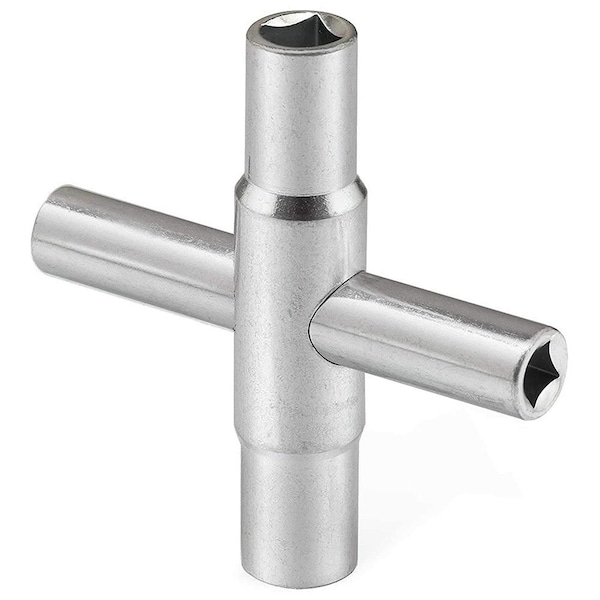 Thrifco Plumbing 4 Way Sillcock Key Wrench Fits Faucet, Spigots and Most Valves 4400358 - main